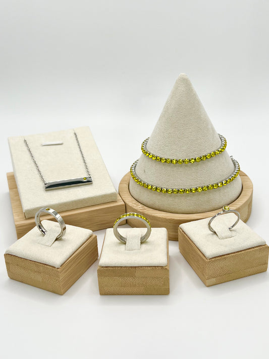 November Stack Topaz Silver