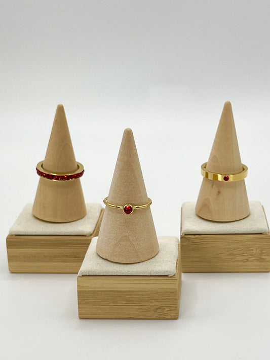 July GemStack Rings Ruby Gold
