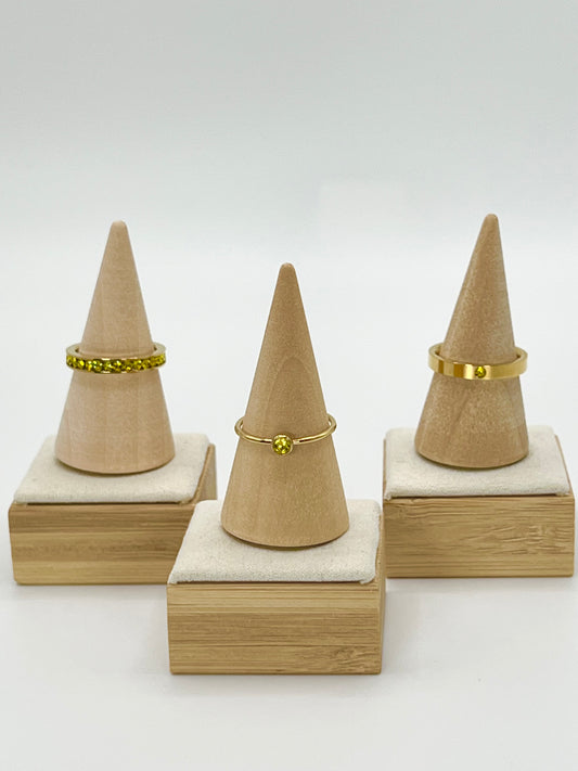 November GemStack Rings Topaz Gold