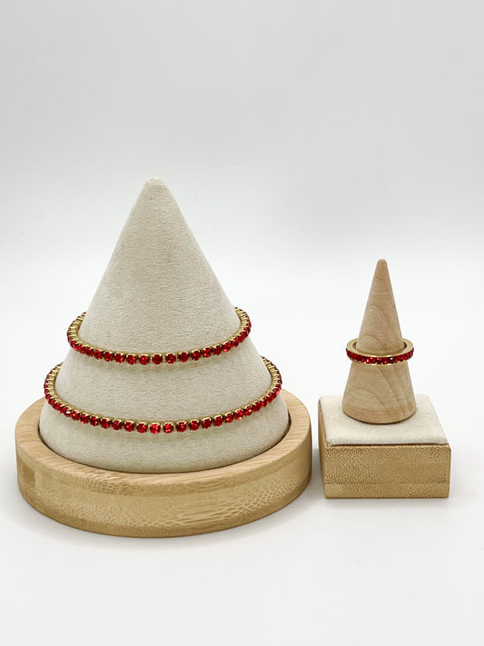 July Mini GemStack Ruby Gold