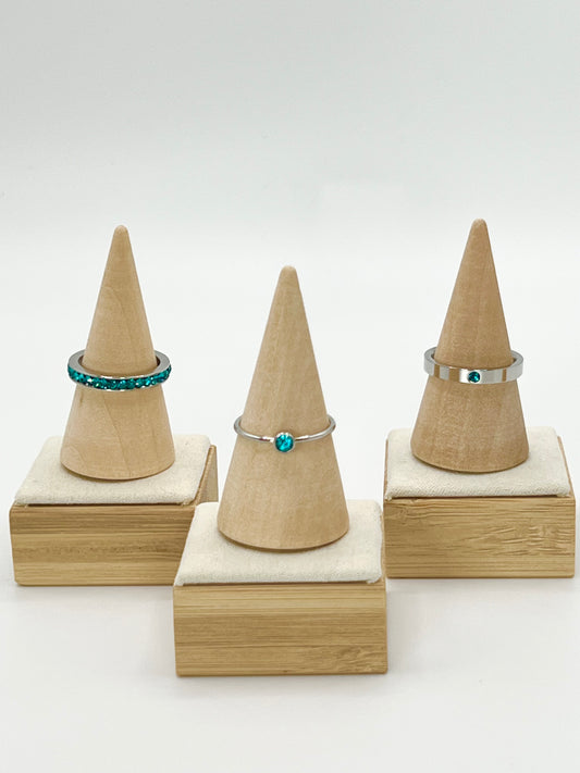 December GemStack Rings BlueZircon Silver