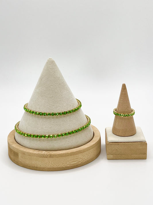 August Mini GemStack Peridot Gold