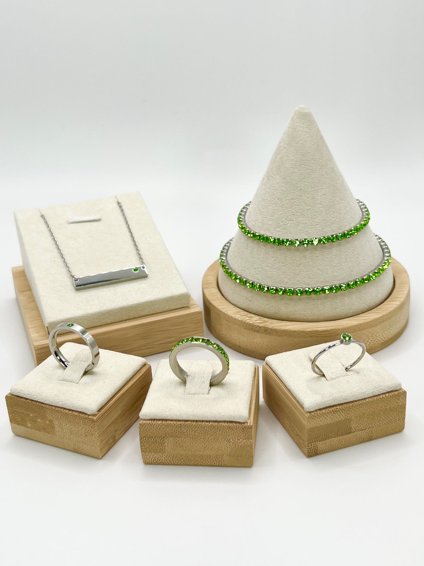 August GemStack Peridot Silver