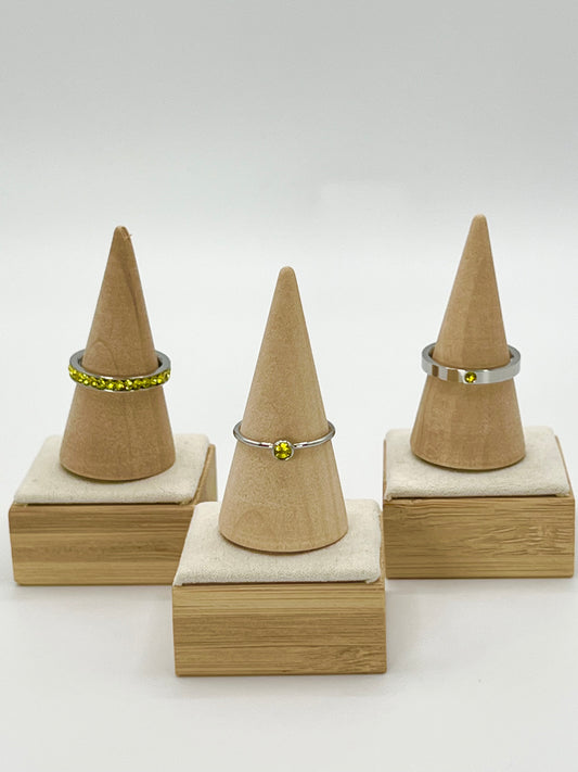 November GemStack Rings Topaz Silver