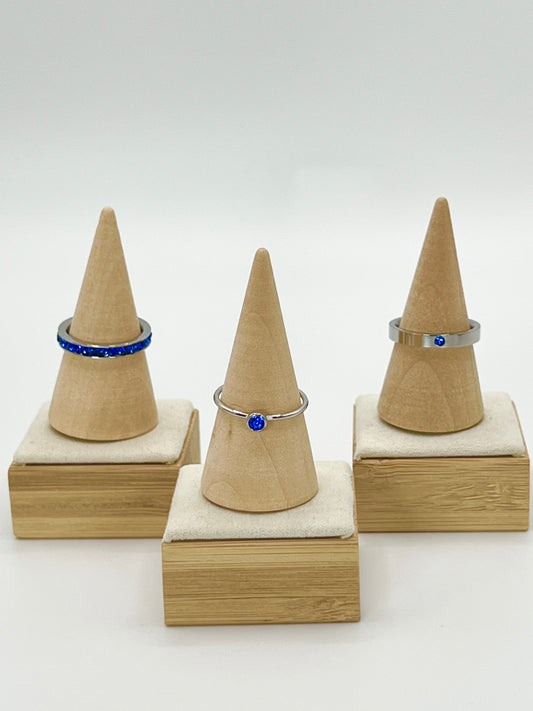 September GemStack Rings Sapphire Silver