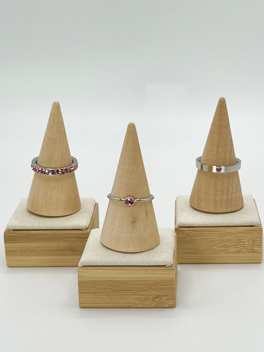 October GemStack Rings Tourmaline Silver