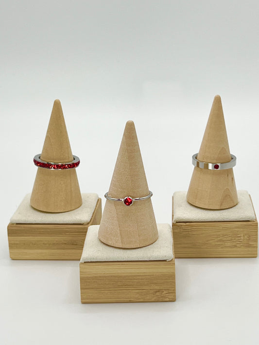 July GemStack Rings Ruby Silver