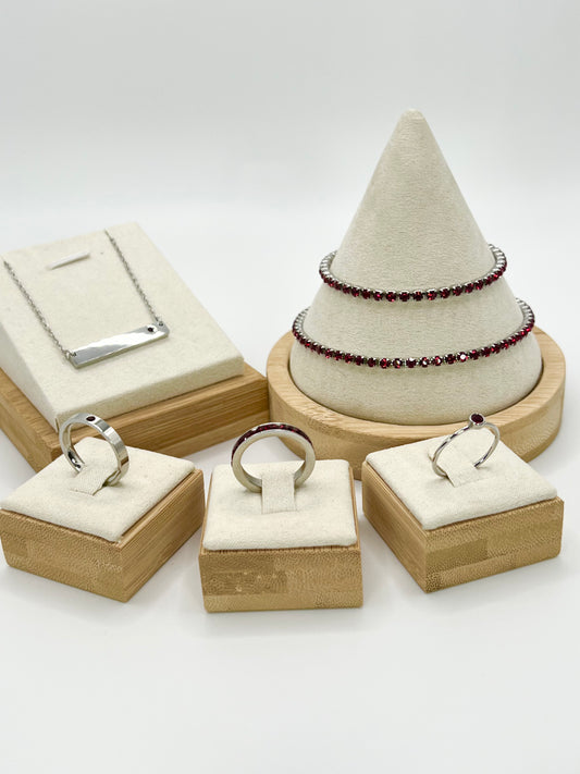 January GemStack Garnet Silver
