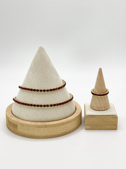 January Mini GemStack Garnet Gold